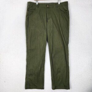 Columbia Pants Mens 40x32 Green Regular Fit Stretch Straight Leg Chino Casual